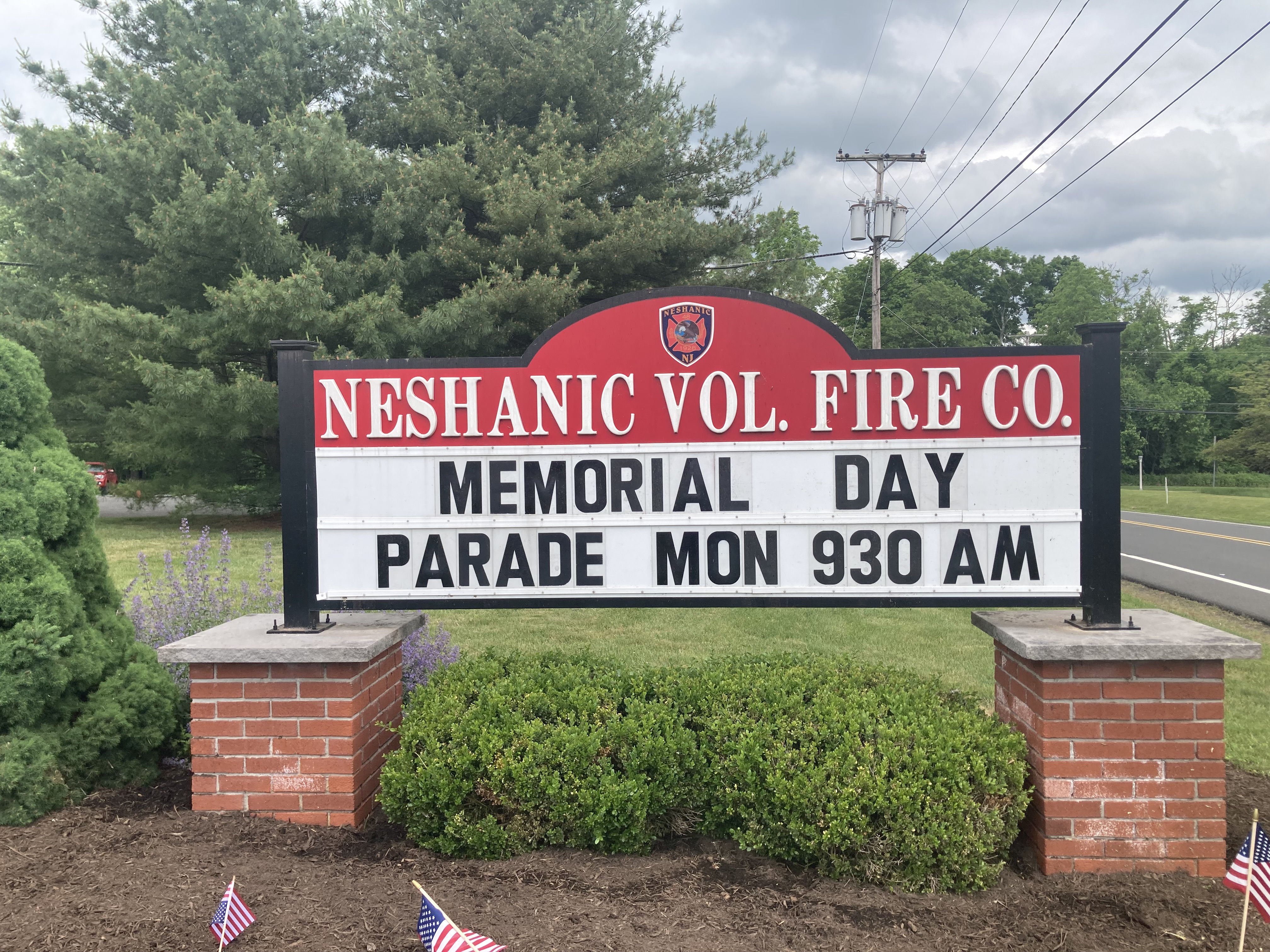 Neshanic Vol. Fire Co. Memorial Day Parade Sign